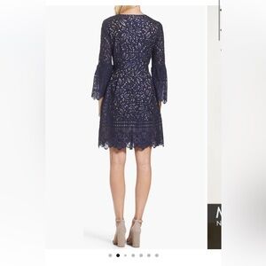 Beautiful Eliza J from Nordstrom. Navy with lace- great for dressing up or work